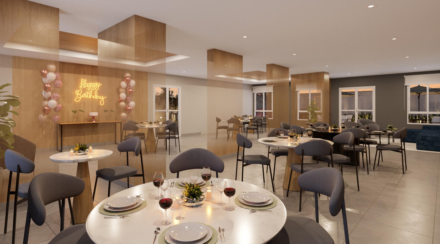 Área social e coworking